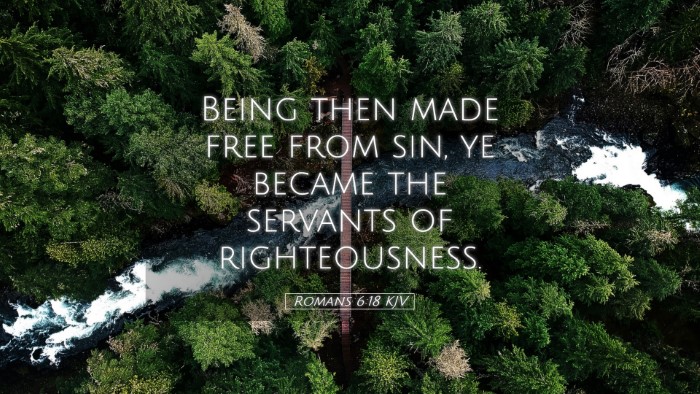 Picture 05 - Romans 6:18 KJV Desktop Wallpaper - Being then made free from sin, ye became the - Desktop Bible Verse Wallpaper