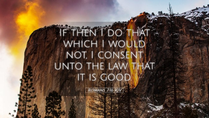 Picture 05 - Romans 7:16 KJV Desktop Wallpaper - If then I do that which I would not, I consent - Desktop Bible Verse Wallpaper