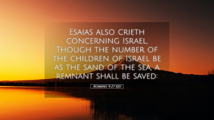 Picture 05 - Romans 9:27 KJV Desktop Wallpaper - Esaias also crieth concerning Israel, Though the - Desktop Bible Verse Wallpaper