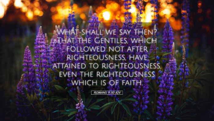 Picture 05 - Romans 9:30 KJV Desktop Wallpaper - What shall we say then? That the Gentiles, which - Desktop Bible Verse Wallpaper