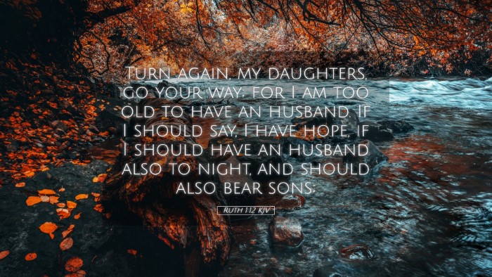Picture 05 - Ruth 1:12 KJV Desktop Wallpaper - Turn again, my daughters, go your way; for I am - Desktop Bible Verse Wallpaper