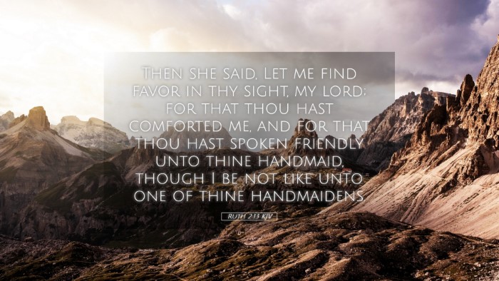 Picture 05 - Ruth 2:13 KJV Desktop Wallpaper - Then she said, Let me find favor in thy sight, my - Desktop Bible Verse Wallpaper