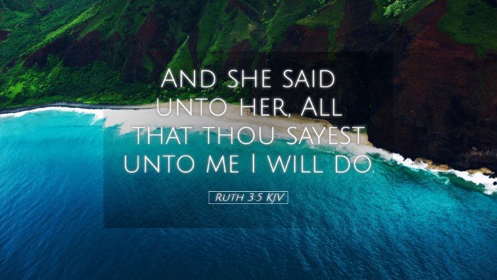 Picture 05 - Ruth 3:5 KJV Desktop Wallpaper - And she said unto her, All that thou sayest unto - Desktop Bible Verse Wallpaper