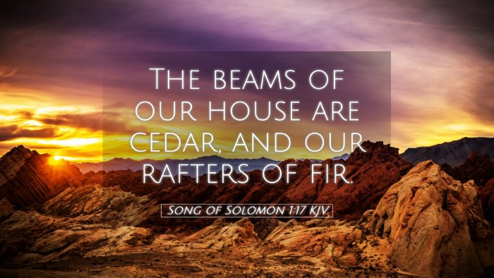 Picture 05 - Song of Solomon 1:17 KJV Desktop Wallpaper - The beams of our house are cedar, and our rafters - Desktop Bible Verse Wallpaper