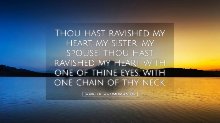 Picture 05 - Song of Solomon 4:9 KJV Desktop Wallpaper - Thou hast ravished my heart, my sister, my - Desktop Bible Verse Wallpaper