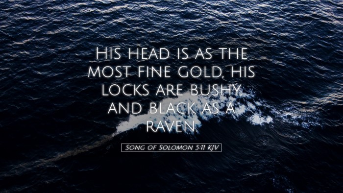 Picture 05 - Song of Solomon 5:11 KJV Desktop Wallpaper - His head is as the most fine gold, his locks are - Desktop Bible Verse Wallpaper