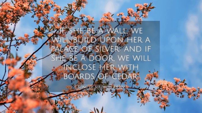 Picture 05 - Song of Solomon 8:9 KJV Desktop Wallpaper - If she be a wall, we will build upon her a palace - Desktop Bible Verse Wallpaper