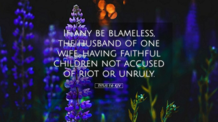 Picture 05 - Titus 1:6 KJV Desktop Wallpaper - If any be blameless, the husband of one wife, - Desktop Bible Verse Wallpaper