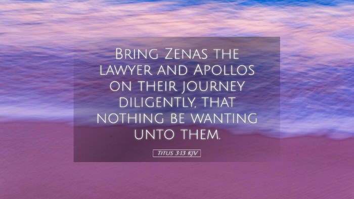 Picture 05 - Titus 3:13 KJV Desktop Wallpaper - Bring Zenas the lawyer and Apollos on their - Desktop Bible Verse Wallpaper
