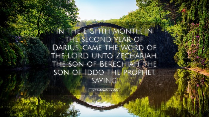Picture 05 - Zechariah 1:1 KJV Desktop Wallpaper - In the eighth month, in the second year of - Desktop Bible Verse Wallpaper