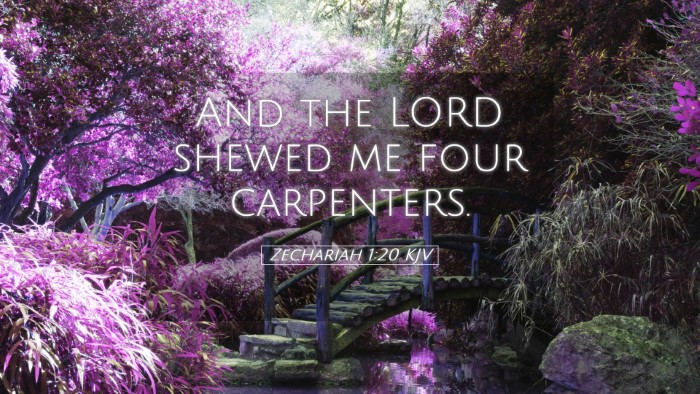 Picture 05 - Zechariah 1:20 KJV Desktop Wallpaper - And the LORD shewed me four - Desktop Bible Verse Wallpaper