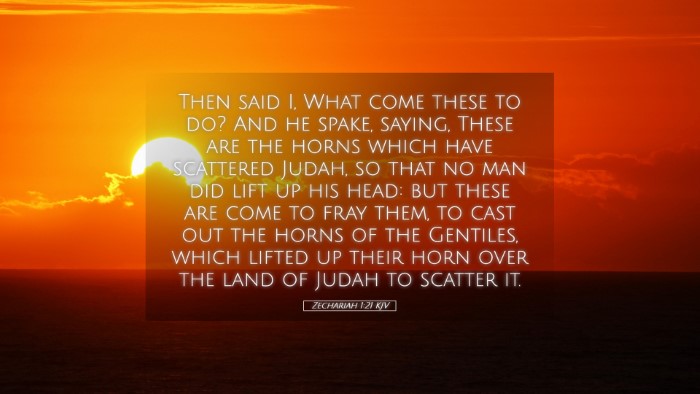 Picture 05 - Zechariah 1:21 KJV Desktop Wallpaper - Then said I, What come these to do? And he spake, - Desktop Bible Verse Wallpaper