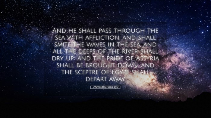 Picture 05 - Zechariah 10:11 KJV Desktop Wallpaper - And he shall pass through the sea with - Desktop Bible Verse Wallpaper