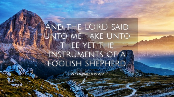 Picture 05 - Zechariah 11:15 KJV Desktop Wallpaper - And the LORD said unto me, Take unto thee yet the - Desktop Bible Verse Wallpaper