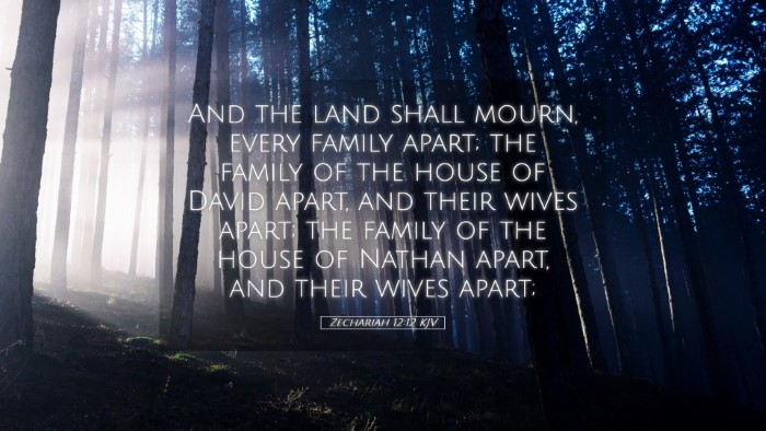 Picture 05 - Zechariah 12:12 KJV Desktop Wallpaper - And the land shall mourn, every family apart; the - Desktop Bible Verse Wallpaper