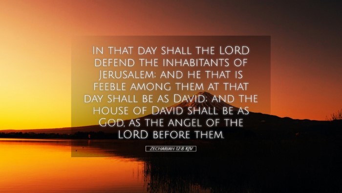 Picture 05 - Zechariah 12:8 KJV Desktop Wallpaper - In that day shall the LORD defend the inhabitants - Desktop Bible Verse Wallpaper