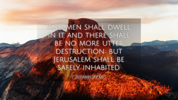 Picture 05 - Zechariah 14:11 KJV Desktop Wallpaper - And men shall dwell in it, and there shall be no - Desktop Bible Verse Wallpaper