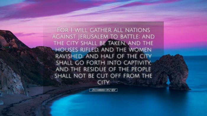 Picture 05 - Zechariah 14:2 KJV Desktop Wallpaper - For I will gather all nations against Jerusalem - Desktop Bible Verse Wallpaper
