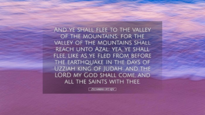 Picture 05 - Zechariah 14:5 KJV Desktop Wallpaper - And ye shall flee to the valley of the mountains; - Desktop Bible Verse Wallpaper