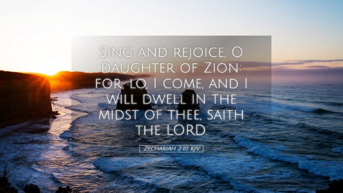 Picture 05 - Zechariah 2:10 KJV Desktop Wallpaper - Sing and rejoice, O daughter of Zion: for, lo, I - Desktop Bible Verse Wallpaper