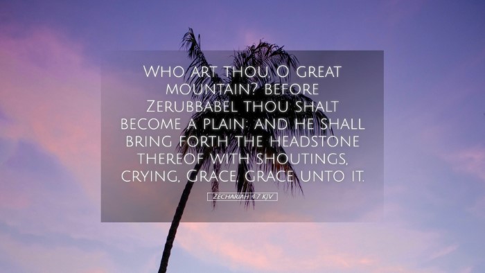 Picture 05 - Zechariah 4:7 KJV Desktop Wallpaper - Who art thou, O great mountain? before Zerubbabel - Desktop Bible Verse Wallpaper