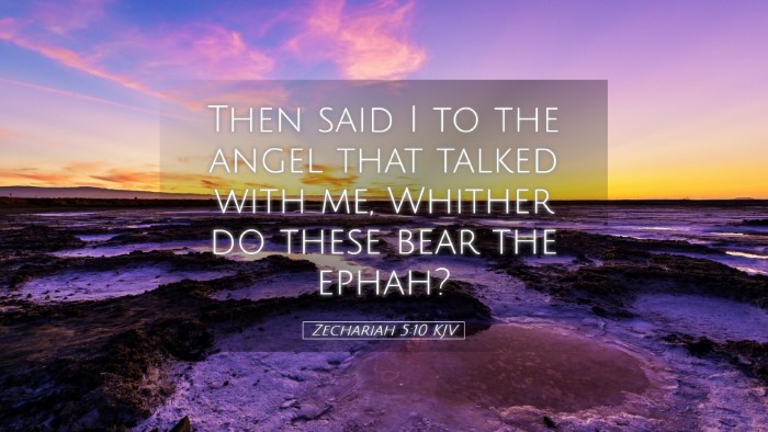 Picture 05 - Zechariah 5:10 KJV Desktop Wallpaper - Then said I to the angel that talked with me, - Desktop Bible Verse Wallpaper