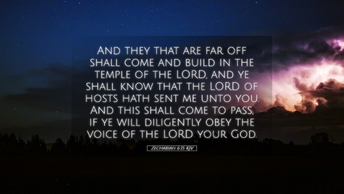 Picture 05 - Zechariah 6:15 KJV Desktop Wallpaper - And they that are far off shall come and build in - Desktop Bible Verse Wallpaper