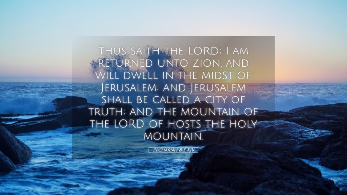 Picture 05 - Zechariah 8:3 KJV Desktop Wallpaper - Thus saith the LORD; I am returned unto Zion, and - Desktop Bible Verse Wallpaper