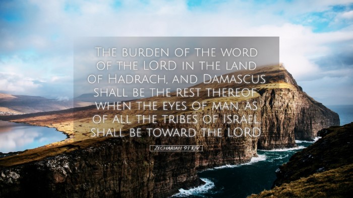 Picture 05 - Zechariah 9:1 KJV Desktop Wallpaper - The burden of the word of the LORD in the land of - Desktop Bible Verse Wallpaper