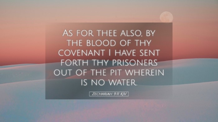 Picture 05 - Zechariah 9:11 KJV Desktop Wallpaper - As for thee also, by the blood of thy covenant I - Desktop Bible Verse Wallpaper