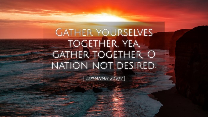 Picture 05 - Zephaniah 2:1 KJV Desktop Wallpaper - Gather yourselves together, yea, gather together, - Desktop Bible Verse Wallpaper