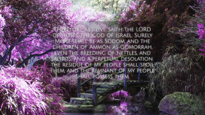 Picture 05 - Zephaniah 2:9 KJV Desktop Wallpaper - Therefore as I live, saith the LORD of hosts, the - Desktop Bible Verse Wallpaper