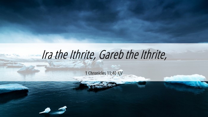 Picture 06 - 1 Chronicles 11:40 KJV Desktop Wallpaper - Ira the Ithrite, Gareb the - Desktop Bible Verse Wallpaper