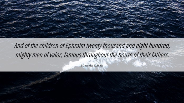 Picture 06 - 1 Chronicles 12:30 KJV Desktop Wallpaper - And of the children of Ephraim twenty thousand - Desktop Bible Verse Wallpaper