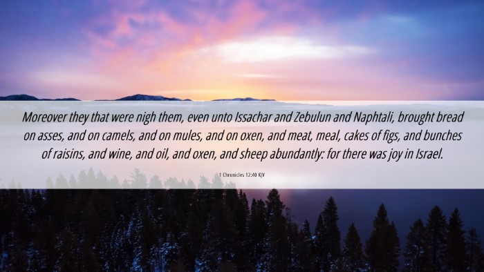 Picture 06 - 1 Chronicles 12:40 KJV Desktop Wallpaper - Moreover they that were nigh them, even unto - Desktop Bible Verse Wallpaper