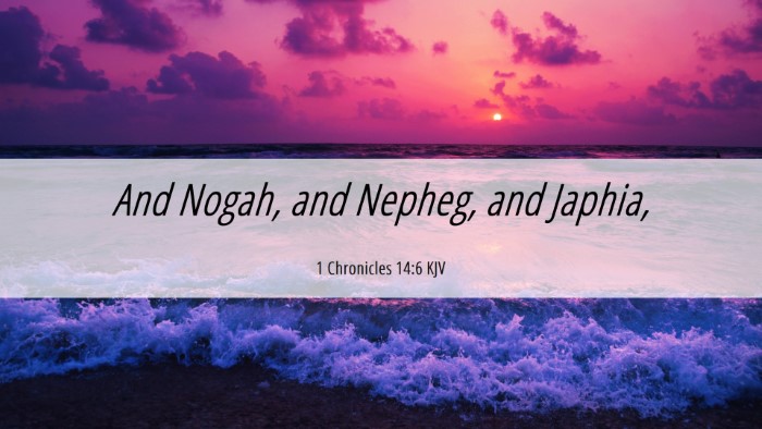 Picture 06 - 1 Chronicles 14:6 KJV Desktop Wallpaper - And Nogah, and Nepheg, and - Desktop Bible Verse Wallpaper