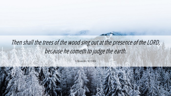 Picture 06 - 1 Chronicles 16:33 KJV Desktop Wallpaper - Then shall the trees of the wood sing out at the - Desktop Bible Verse Wallpaper