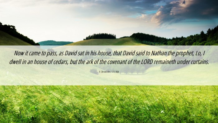 Picture 06 - 1 Chronicles 17:1 KJV Desktop Wallpaper - Now it came to pass, as David sat in his house, - Desktop Bible Verse Wallpaper