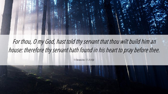 Picture 06 - 1 Chronicles 17:25 KJV Desktop Wallpaper - For thou, O my God, hast told thy servant that - Desktop Bible Verse Wallpaper
