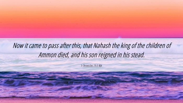 Picture 06 - 1 Chronicles 19:1 KJV Desktop Wallpaper - Now it came to pass after this, that Nahash the - Desktop Bible Verse Wallpaper