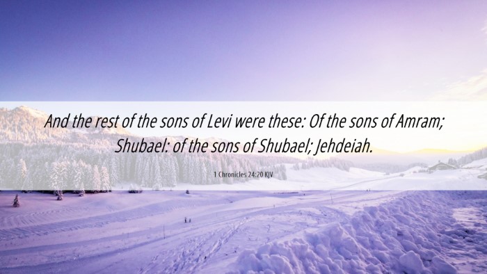Picture 06 - 1 Chronicles 24:20 KJV Desktop Wallpaper - And the rest of the sons of Levi were these: Of - Desktop Bible Verse Wallpaper