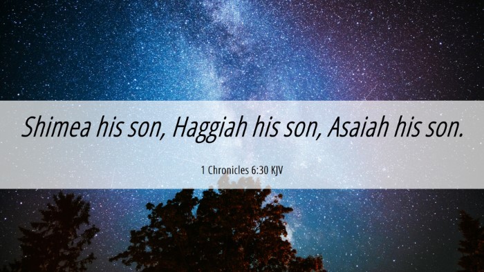 Picture 06 - 1 Chronicles 6:30 KJV Desktop Wallpaper - Shimea his son, Haggiah his son, Asaiah his - Desktop Bible Verse Wallpaper