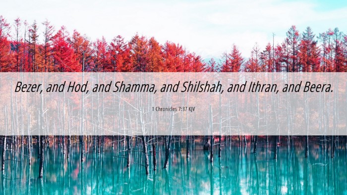 Picture 06 - 1 Chronicles 7:37 KJV Desktop Wallpaper - Bezer, and Hod, and Shamma, and Shilshah, and - Desktop Bible Verse Wallpaper