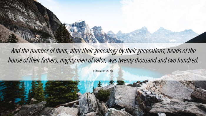 Picture 06 - 1 Chronicles 7:9 KJV Desktop Wallpaper - And the number of them, after their genealogy by - Desktop Bible Verse Wallpaper