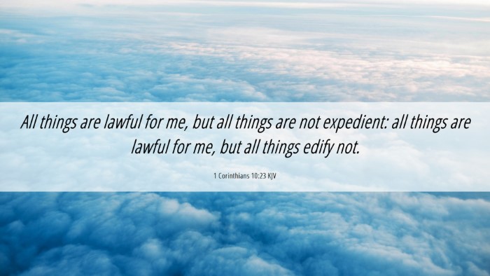 Picture 06 - 1 Corinthians 10:23 KJV Desktop Wallpaper - All things are lawful for me, but all things are - Desktop Bible Verse Wallpaper