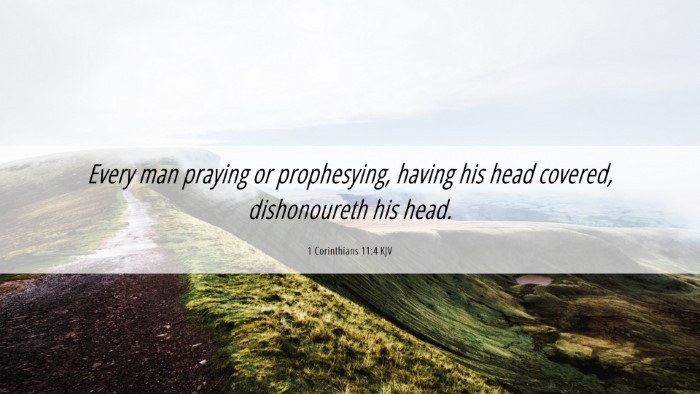 Picture 06 - 1 Corinthians 11:4 KJV Desktop Wallpaper - Every man praying or prophesying, having his head - Desktop Bible Verse Wallpaper