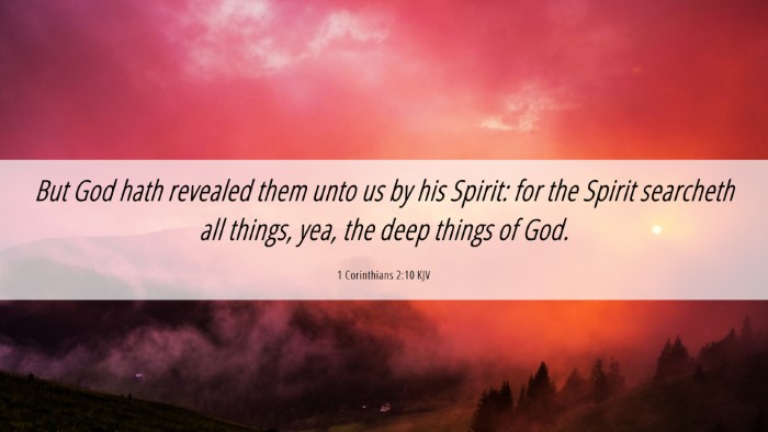 Picture 06 - 1 Corinthians 2:10 KJV Desktop Wallpaper - But God hath revealed them unto us by his Spirit: - Desktop Bible Verse Wallpaper