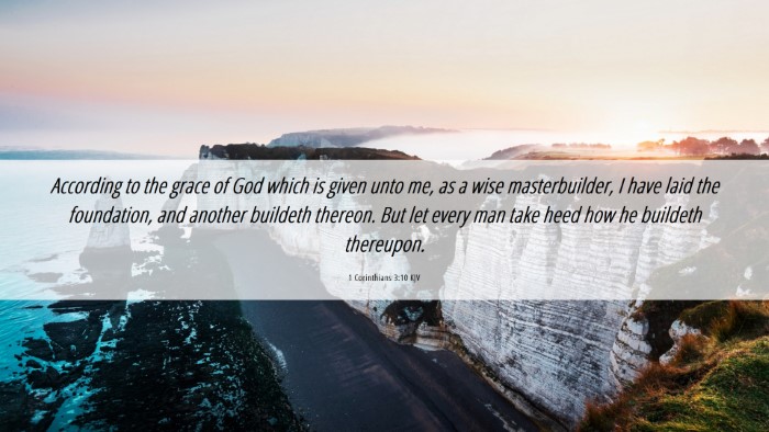 Picture 06 - 1 Corinthians 3:10 KJV Desktop Wallpaper - According to the grace of God which is given unto - Desktop Bible Verse Wallpaper