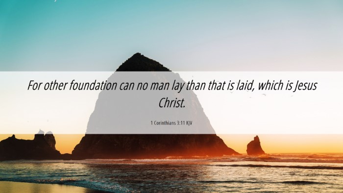 Picture 06 - 1 Corinthians 3:11 KJV Desktop Wallpaper - For other foundation can no man lay than that is - Desktop Bible Verse Wallpaper