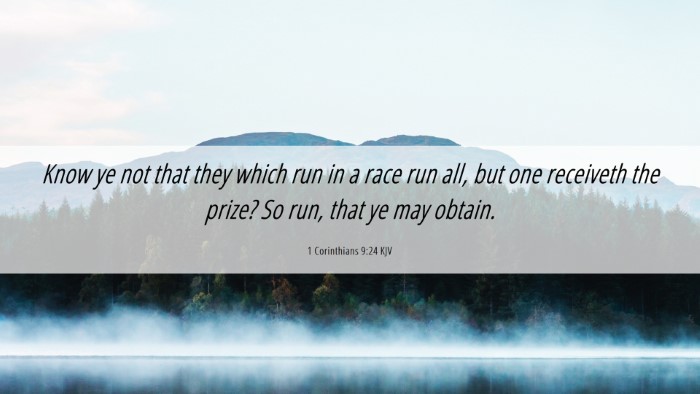Picture 06 - 1 Corinthians 9:24 KJV Desktop Wallpaper - Know ye not that they which run in a race run - Desktop Bible Verse Wallpaper